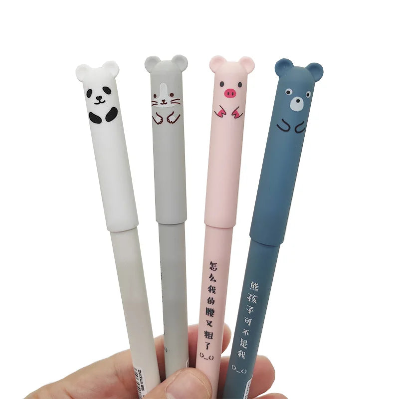 Children Kids Study Kawaii Erasable Gel Pen Gel Red Black Blue Ink Stationery