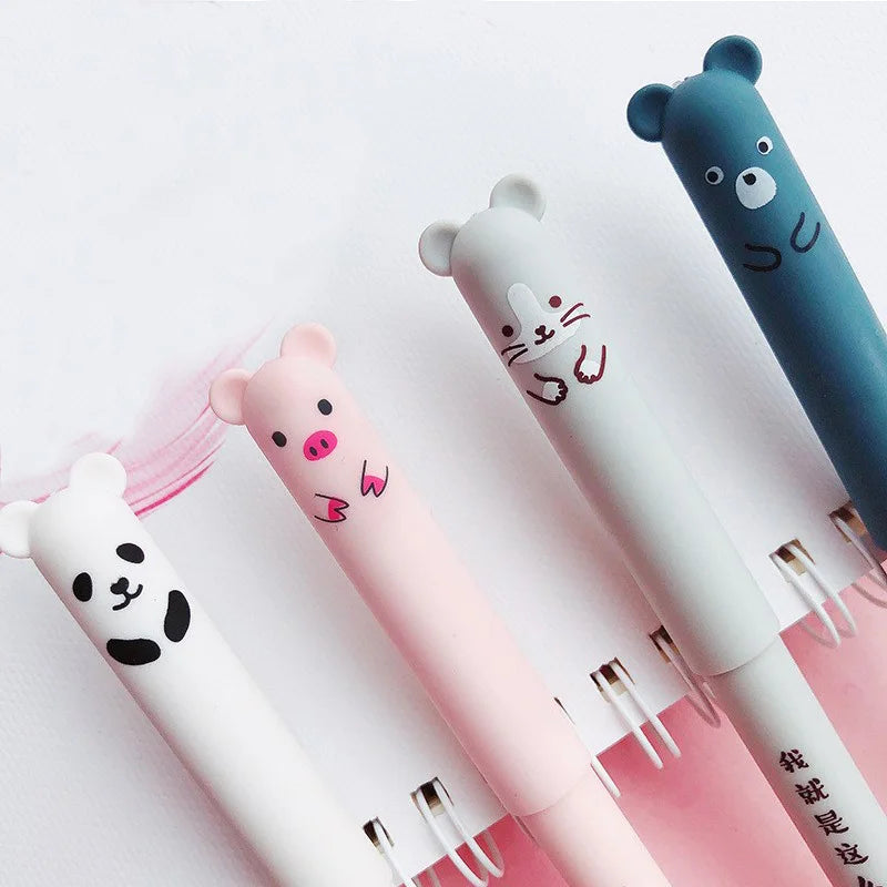Children Kids Study Kawaii Erasable Gel Pen Gel Red Black Blue Ink Stationery
