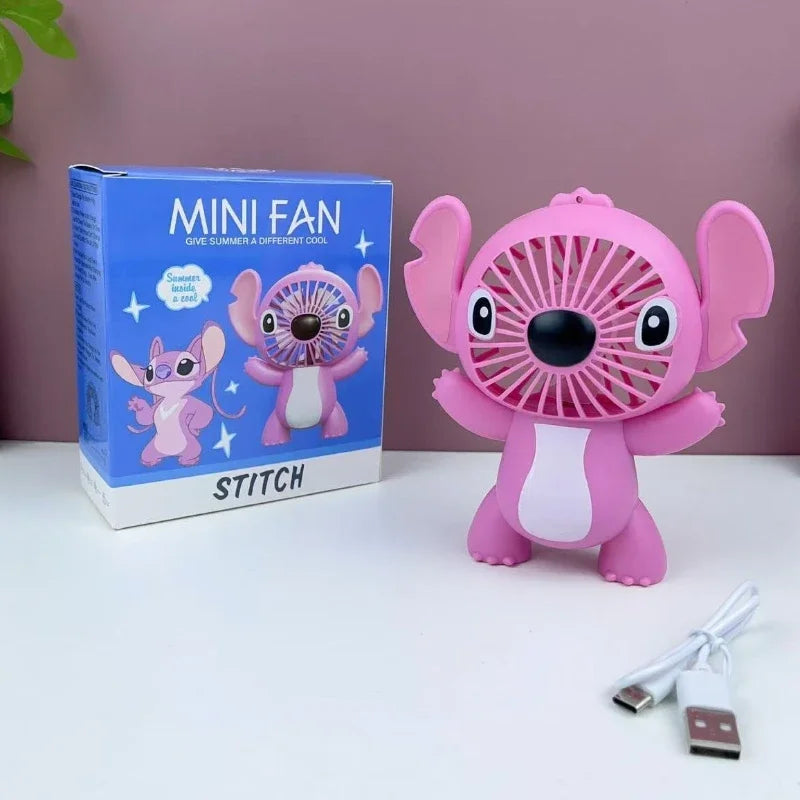 New Anime Lio&Stitch Fan Children Student Kawaii Cartoon Small Fan Boys Girls Summer
