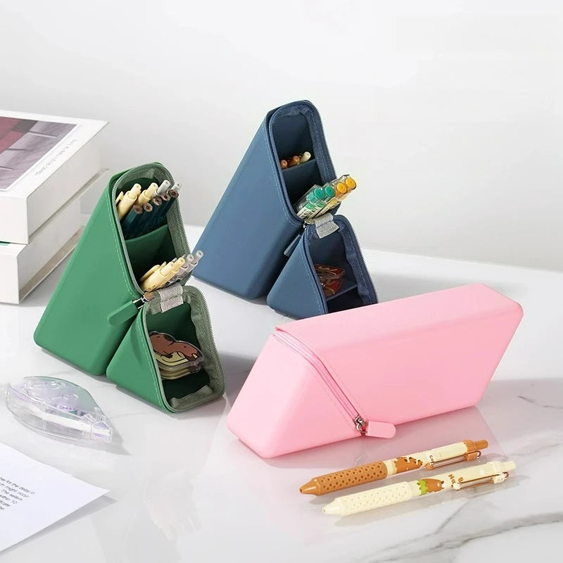 Creative Silicone Pencil Case Large Capacity Simple Design