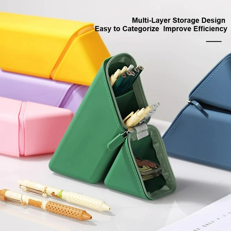 Creative Silicone Pencil Case Large Capacity Simple Design