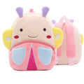 Girls School Backpack Cute Pink Butterfly Kids Plush Backpack Kindergarten School Bag