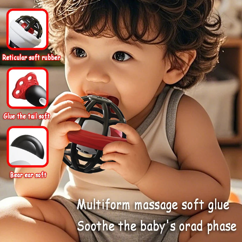 Montessori Music Instruments Toy Baby Dental Gum Sand Hammer