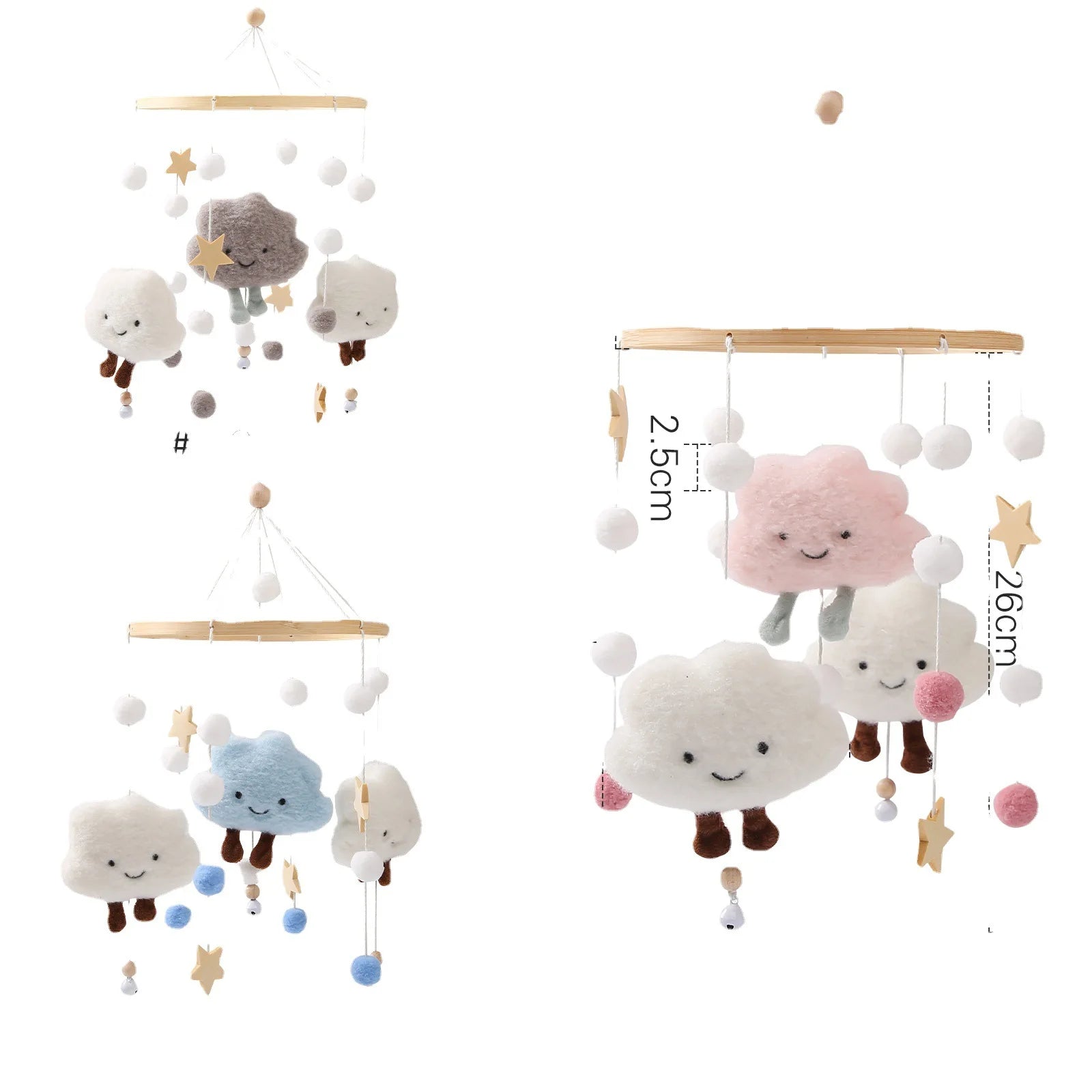 Children's Room Decorative Pendant Cartoon Cloud Crib