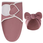0-6 Months Baby Swaddle and Hat Set