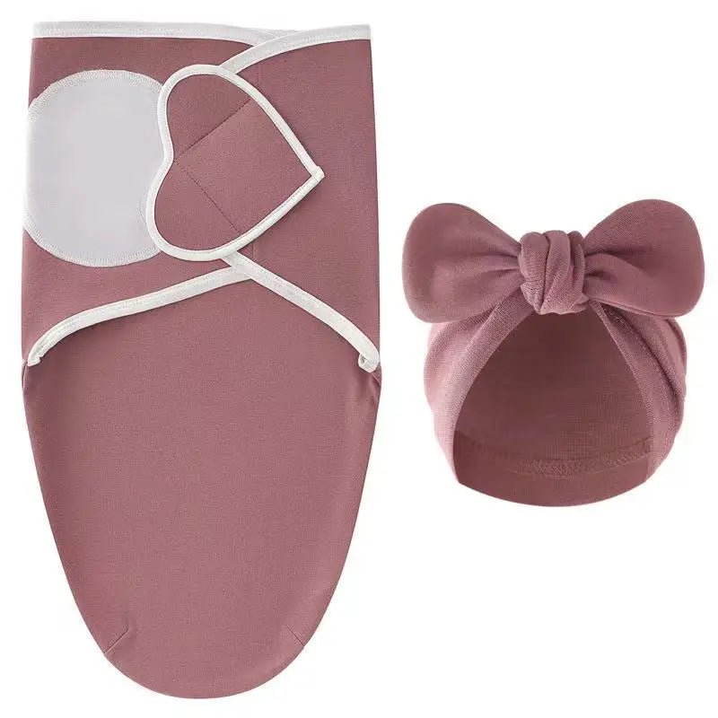 0-6 Months Baby Swaddle and Hat Set