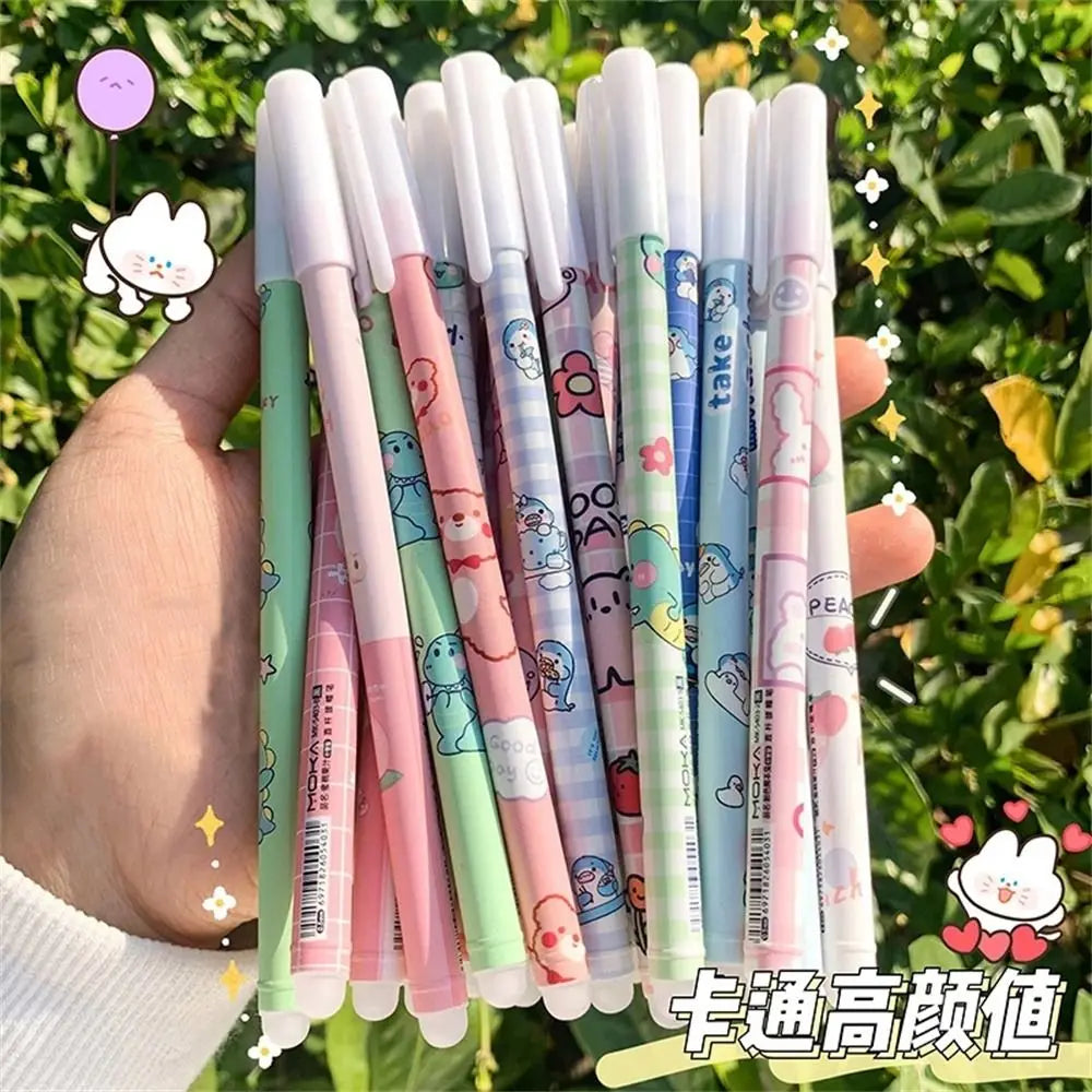1Pcs Kawaii Game Cartoons Neutral Erasable Pen 0.5mm Blue Gel Pens