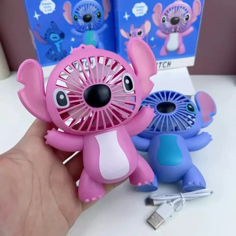 New Anime Lio&Stitch Fan Children Student Kawaii Cartoon Small Fan Boys Girls Summer