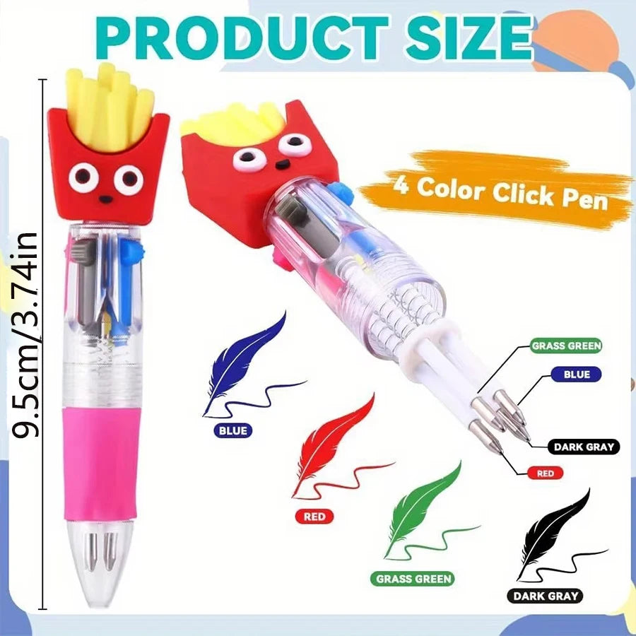 5-20 Pcs Cute Cartoon Four-color Pen for Kids Birthday Kindergarten