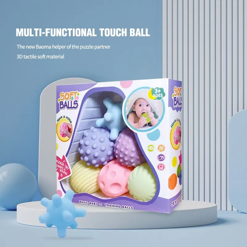 6 PCS Baby Toys Sensory Soft Balls For Children