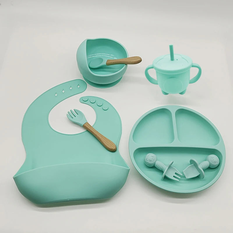 Children's Feeding Set Baby Silicone 6/8-piece