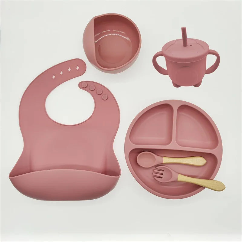 Children's Feeding Set Baby Silicone 6/8-piece