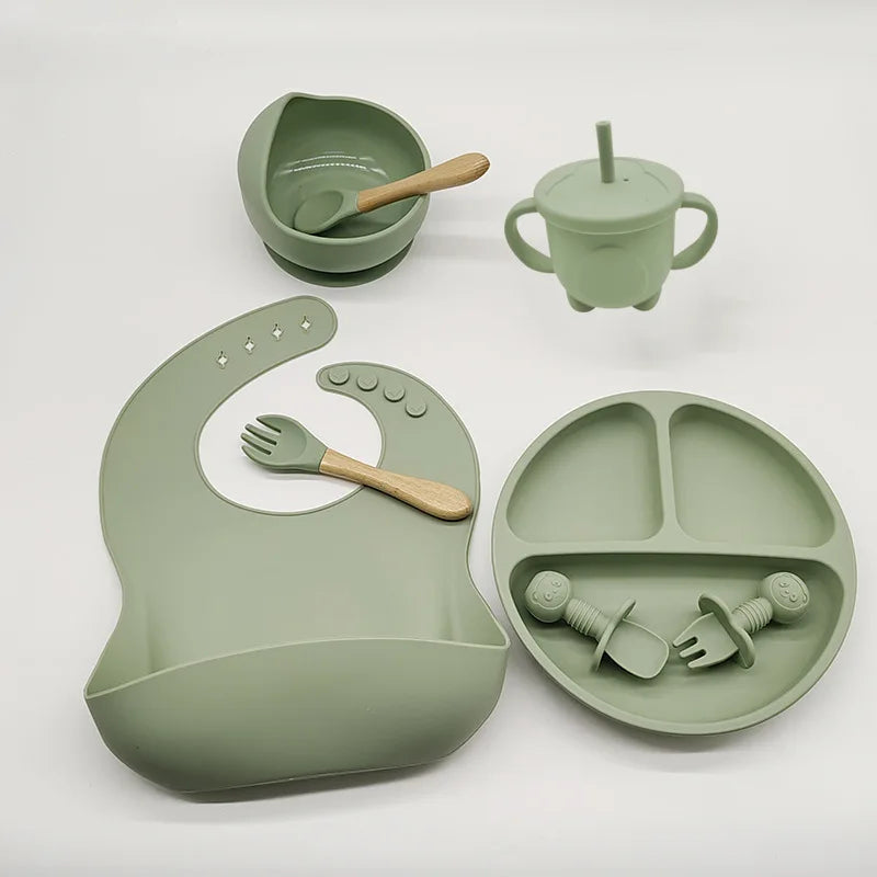 Children's Feeding Set Baby Silicone 6/8-piece