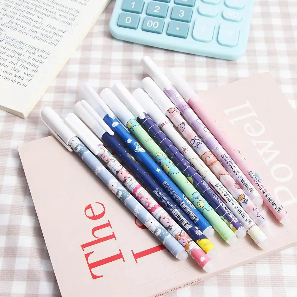 1Pcs Kawaii Game Cartoons Neutral Erasable Pen 0.5mm Blue Gel Pens