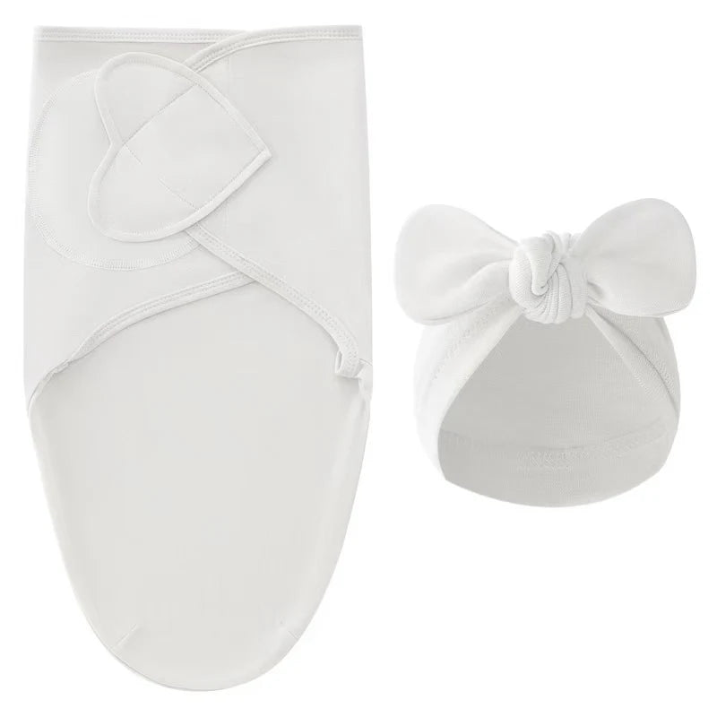 0-6 Months Baby Swaddle and Hat Set