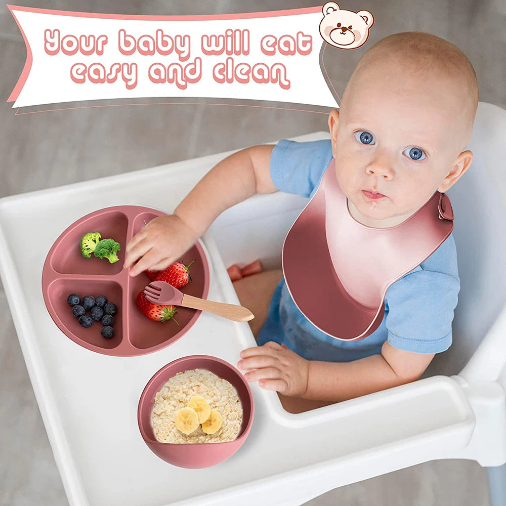 Children's Feeding Set Baby Silicone 6/8-piece