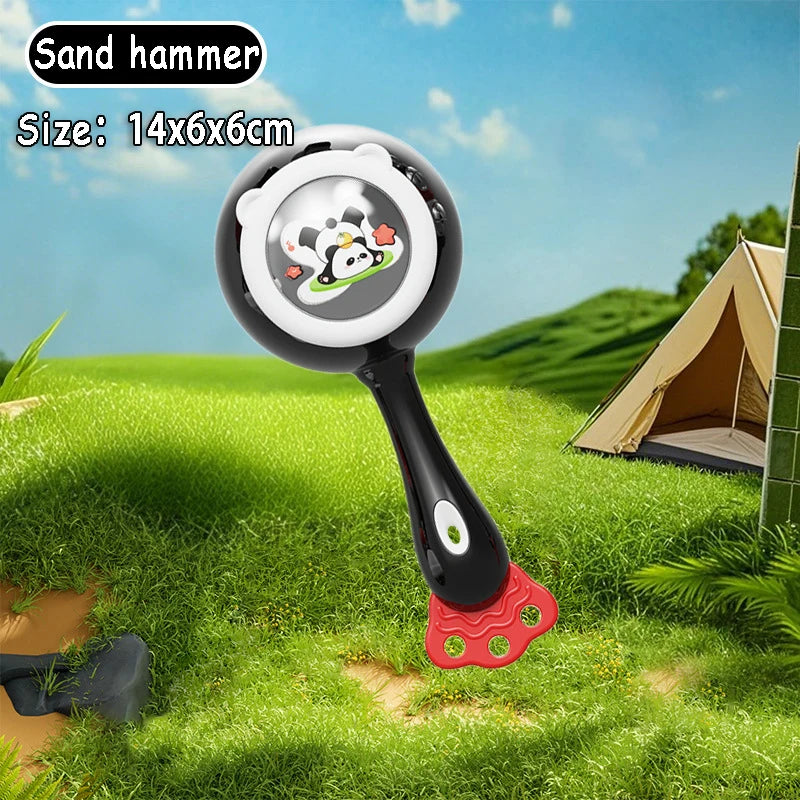 Montessori Music Instruments Toy Baby Dental Gum Sand Hammer