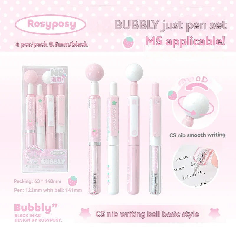 Neutral Pen  Short Pen  4-Pack  High Aesthetic Value  360  Rotation  And Problem  Solving Pen