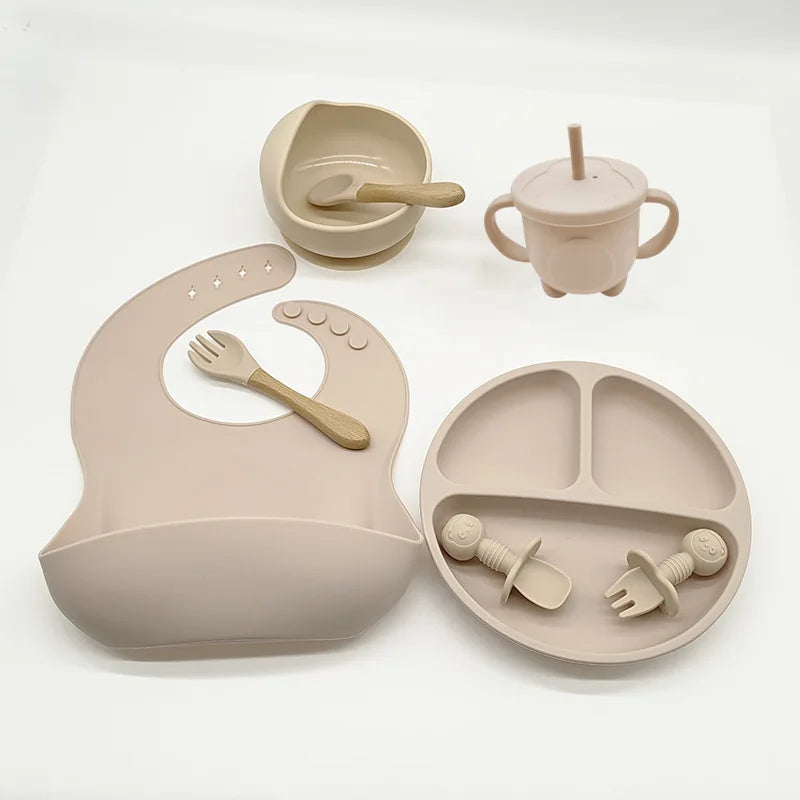 Children's Feeding Set Baby Silicone 6/8-piece