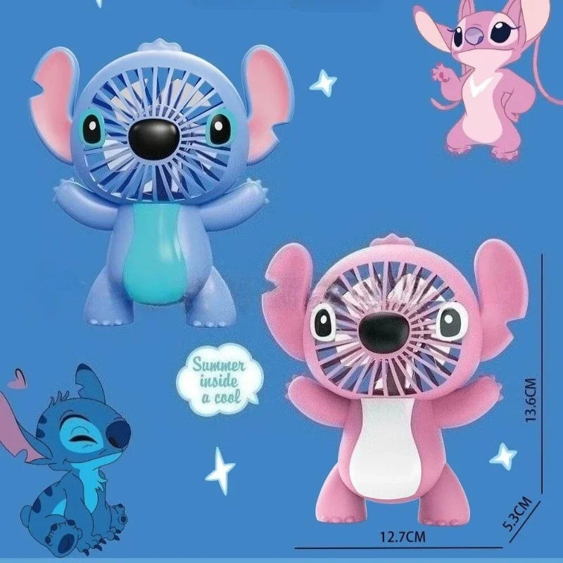 New Anime Lio&Stitch Fan Children Student Kawaii Cartoon Small Fan Boys Girls Summer