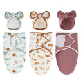 0-6 Months Baby Swaddle and Hat Set