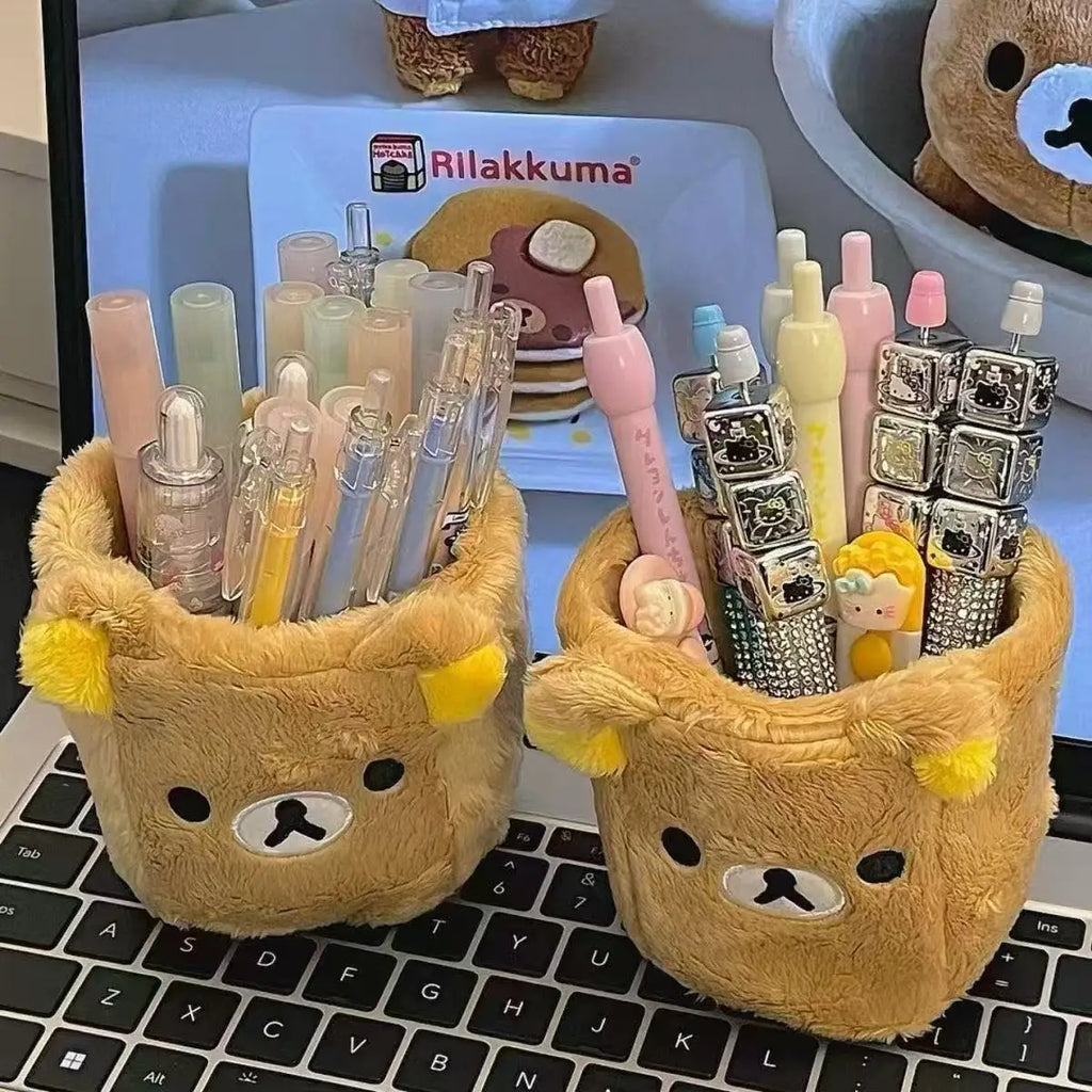 Plushes Pencil Holder Cosmetics Pen Container Desk Accessories