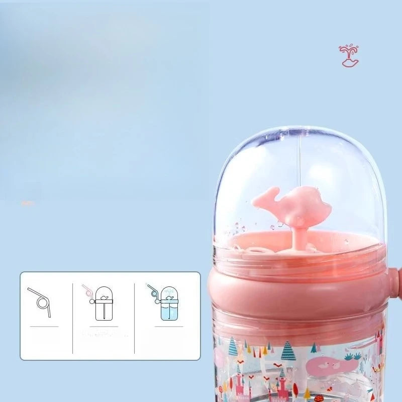 Water Bottles Children Whale Squirting Cup Dolphin Goldfish
