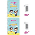 4pcs Sank Magic Practice Copybook Pen Preschools Kids Calligraphy English Verison Free Wiping Children Reusable Writing Book