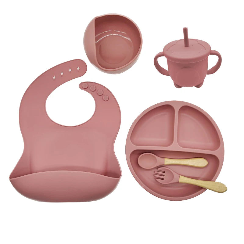 Children's Feeding Set Baby Silicone 6/8-piece