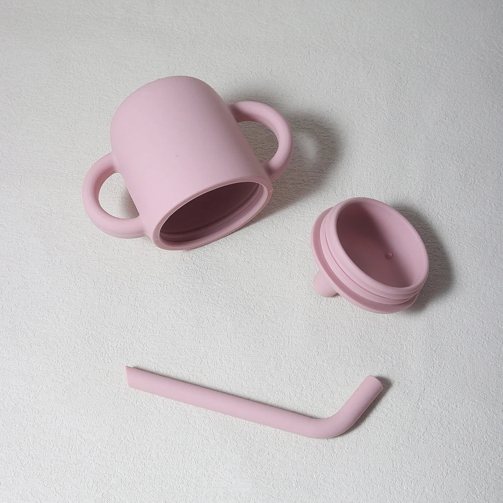 5pcs Silicone Baby Feeding Set BPA Free Sucker Bowl Dinning Dishes