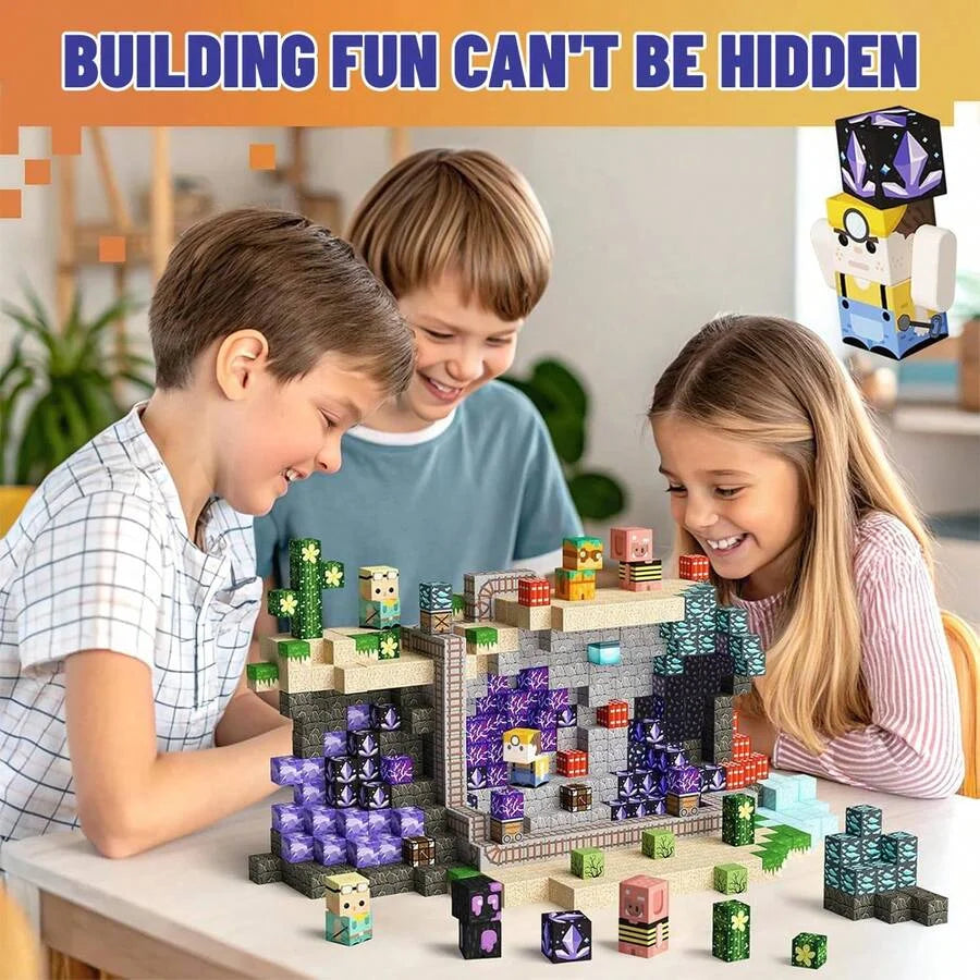 Magnetic Building Block Bricks Toy Mine Stacking World