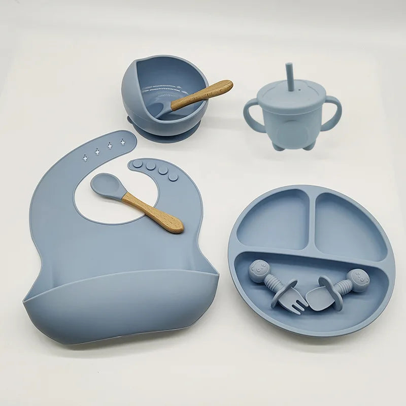 Children's Feeding Set Baby Silicone 6/8-piece