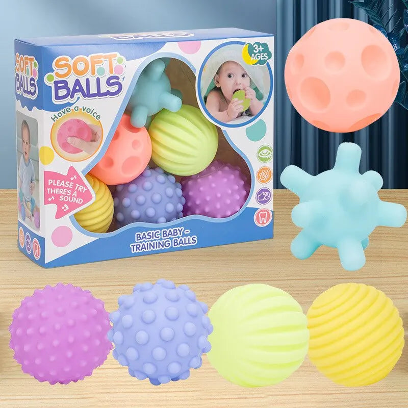 6 PCS Baby Toys Sensory Soft Balls For Children