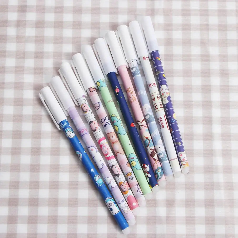 1Pcs Kawaii Game Cartoons Neutral Erasable Pen 0.5mm Blue Gel Pens