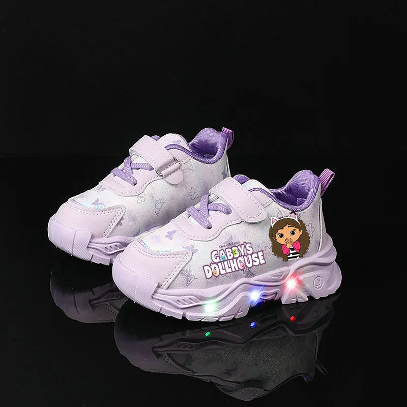 Children Light Sneakers Girls LED Flashing Sports Shoes