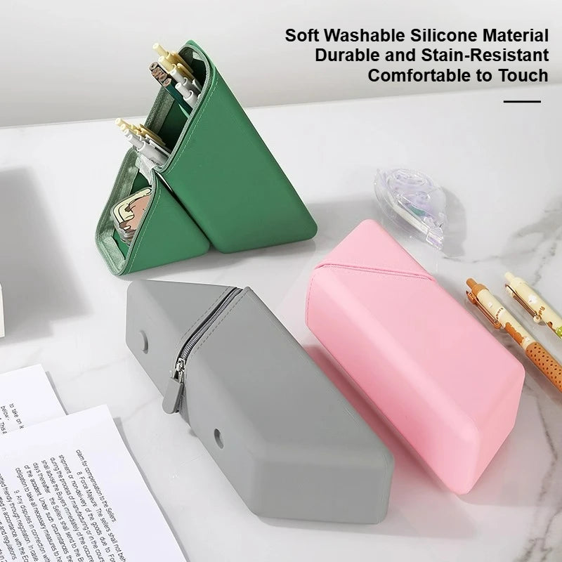 Creative Silicone Pencil Case Large Capacity Simple Design