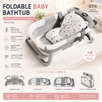 Foldable Baby Bath Tub with Temperature Display – Newborn to Toddler