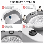 Foldable Baby Bath Tub with Temperature Display – Newborn to Toddler